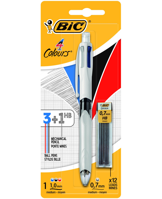 Pen Bic 4 Colour W/ Hb Pencil