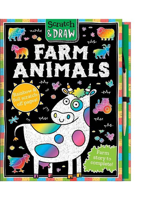 SCRATCH AND DRAW FARM ANIMALS - Children Books-Activities & Colouring ...