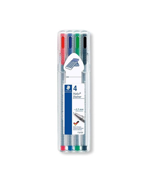 STAEDTLER 4 TRIPLEPLUS FINELINER PENS