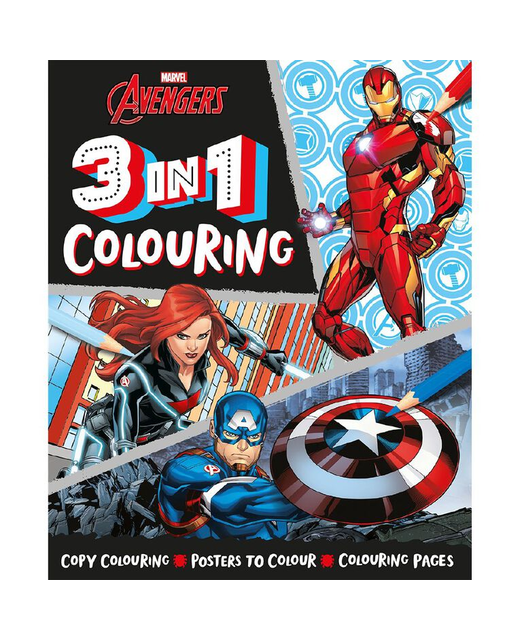 AVENGERS 3 IN 1 COLOURING BOOK