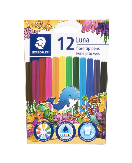 FELT TIP PENS STAEDTLER LUNA FIBRE 12 PACK