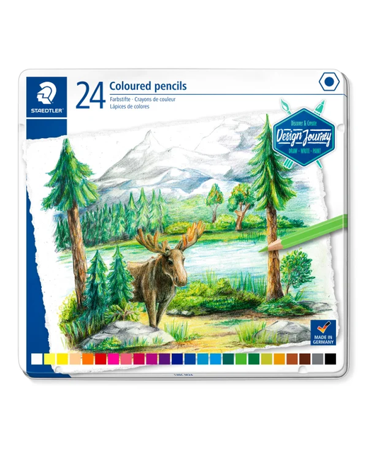Coloured Pencil Staedtler Design Journey Assorted Tin of 24