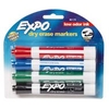 WHITEBOARD MARKER LOW ODOR EXPO 4 PACK  CHISEL