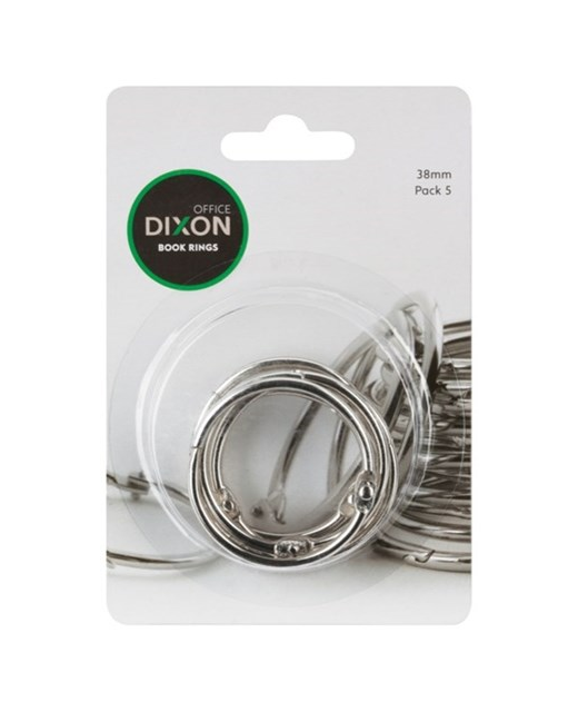 DIXON BOOK RINGS 38MM 5 PACK