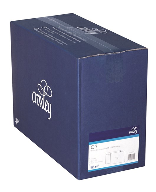 ENVELOPES CROXLEY C4 WHITE SEAL EASI BOX 250