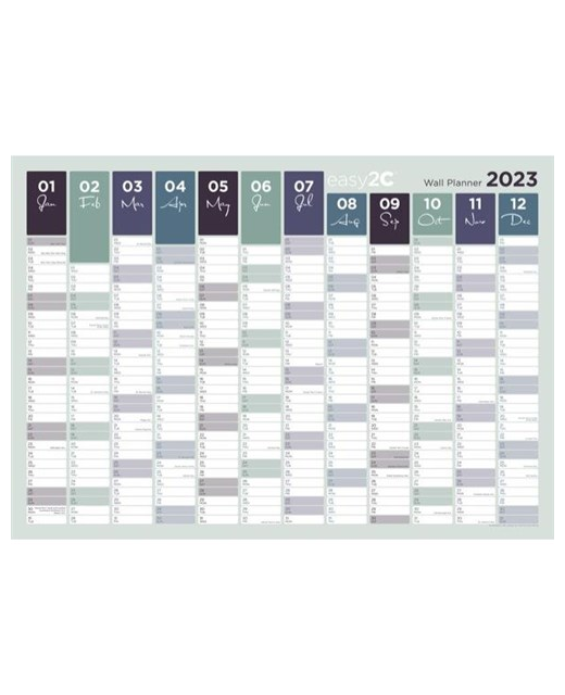 UNLAMINATED WALL PLANNER 2023 StationeryGeneral Onehunga Books