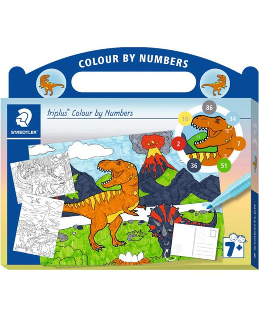 TRIPLUS COLOURS BY NUMBERS DINO