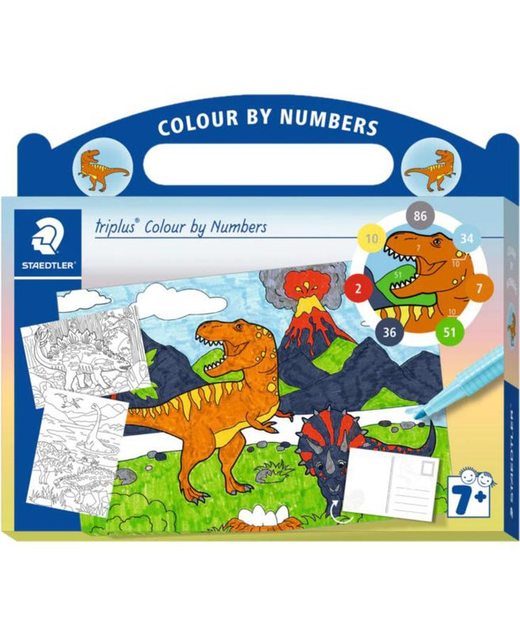 TRIPLUS COLOURS BY NUMBERS DINO