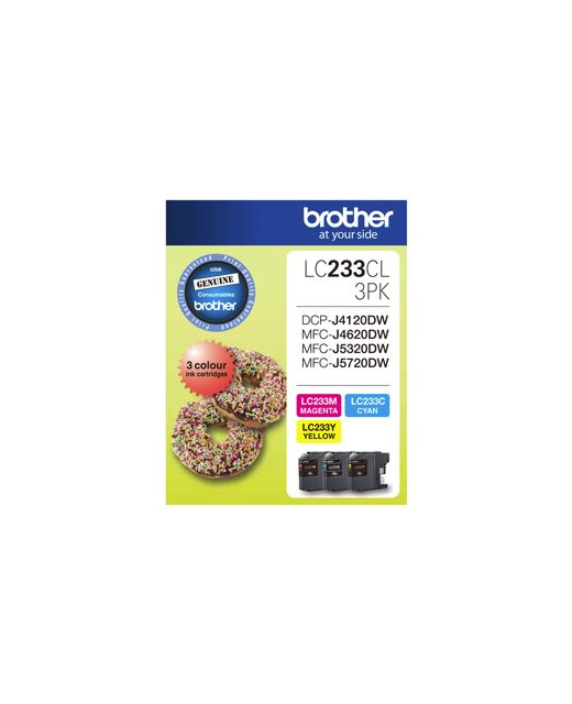 Brother Ink Cartridge LC233 Colour 3 Pack 