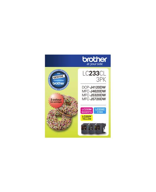 Brother Ink Cartridge LC233 Colour 3 Pack 