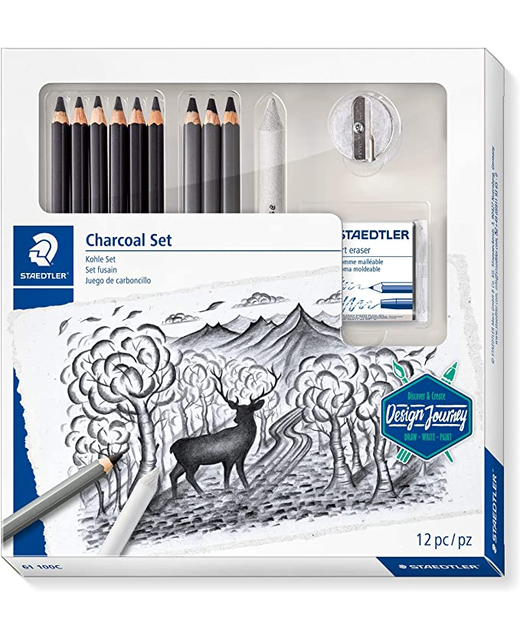 CHARCOAL MIXED SET STAEDTLER 12 PC