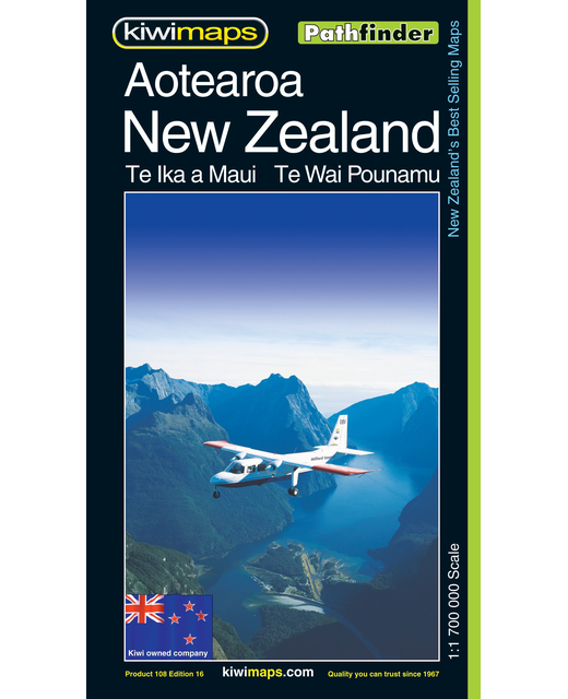 MAP PATHFINDER AOTEAROA NEW ZEALAND FOLD UP 