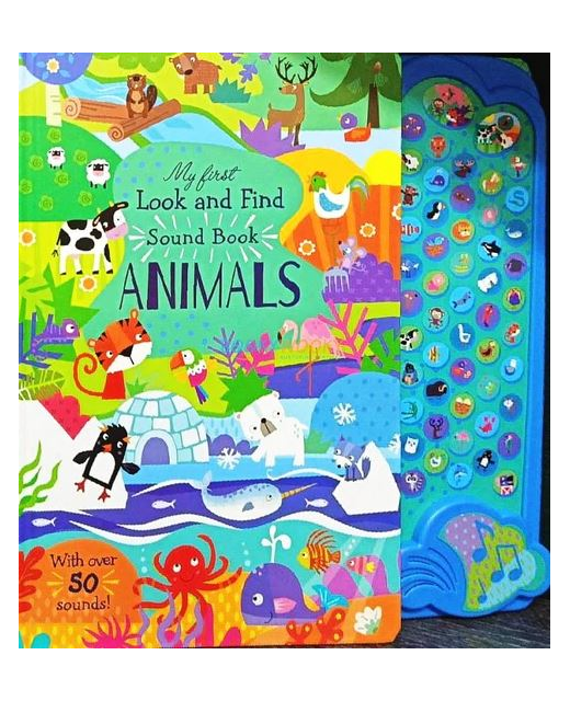 MY FIRST LOOK AND FIND SOUND BOOK ANIMALS - Children Books-Educational