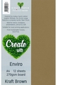 PAPER A4 ENVIRO 270GSM BOARD 12PK KRAFT BROWN