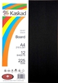 KASKAD A4 BOARD BLACK 12 SHEETS 225 GSM