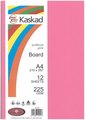 KASKAD A4 BOARD PINK 12 SHEETS 225 GSM