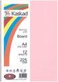 KASKAD A4 BOARD LIGHT PINK 12 SHEETS 225 GSM 