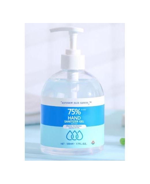 HAND SANITIZER GEL BLUE SAFETY 500ML PUMP BOTTLE