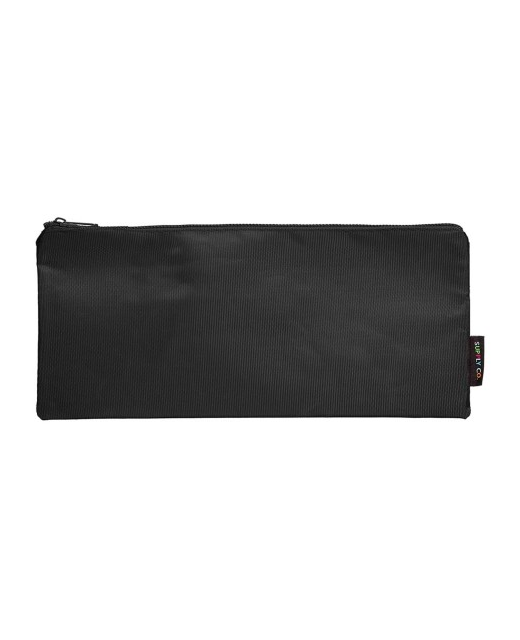 PENCIL CASE LONG FLAT BLACK 34X15CM SUPPLY CO