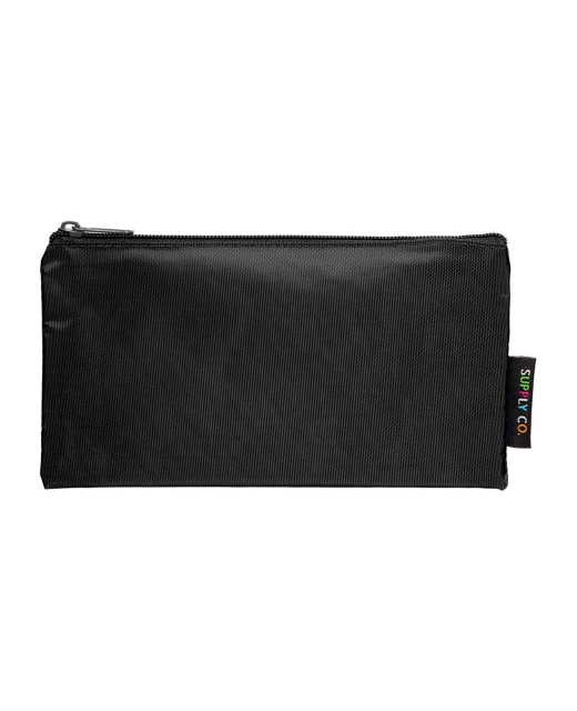 PENCIL CASE FLAT BLACK 21X11CM SUPPLY CO