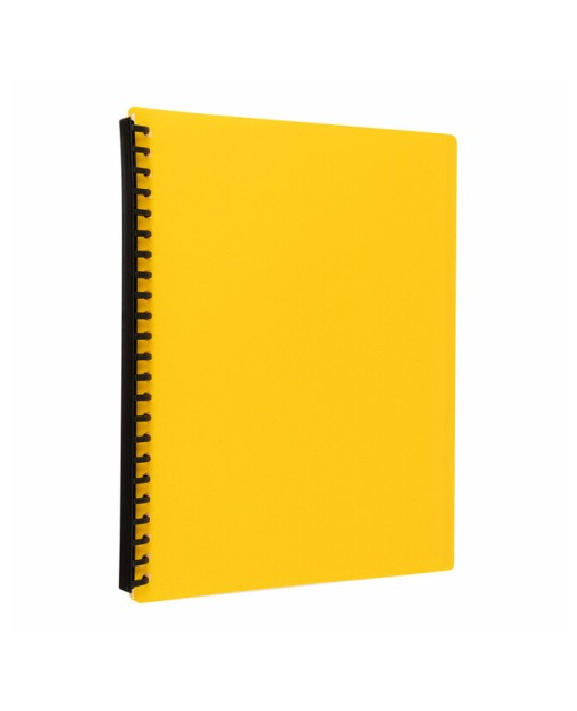 ICON REFILLABLE DISPLAY BOOK 20 POCKET YELLOW