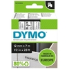 DYMO D1 LABELLING TAPE 12MM BLACK ON CLEAR