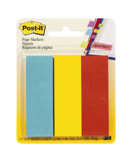 POST IT PAGE MARKERS 5221 JAIPUR 22X73MM PACK OF 3