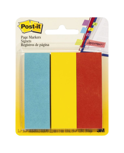 POST IT PAGE MARKERS 5221 JAIPUR 22X73MM PACK OF 3