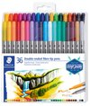 STAEDTLER DOUBLE ENDED FIBRE TIP PENS 36PCS