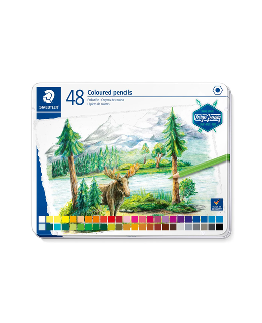 Coloured Pencil Assorted Staedtler Design Journey Tin of 48