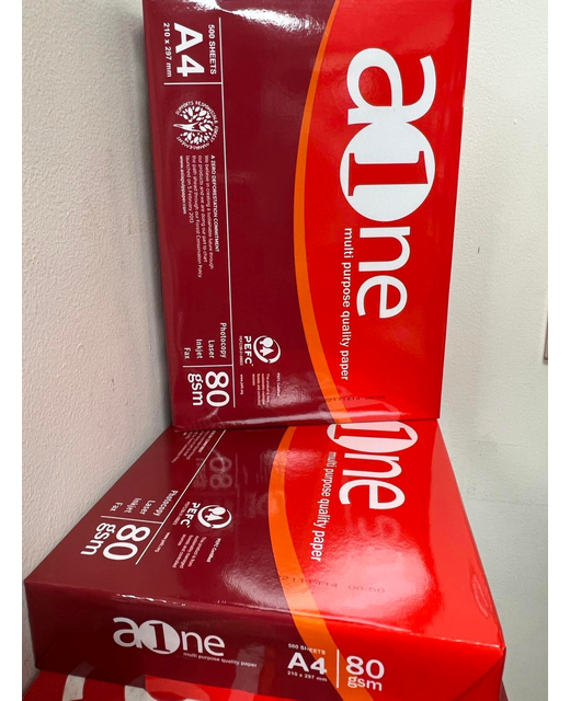 COPY PAPER A4 80GSM A ONE 500 PACK StationeryPaper Onehunga Books