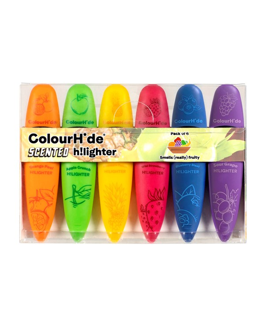 SCENTED HIGHLIGHTER PK6 ASTD COLOUR HIDE