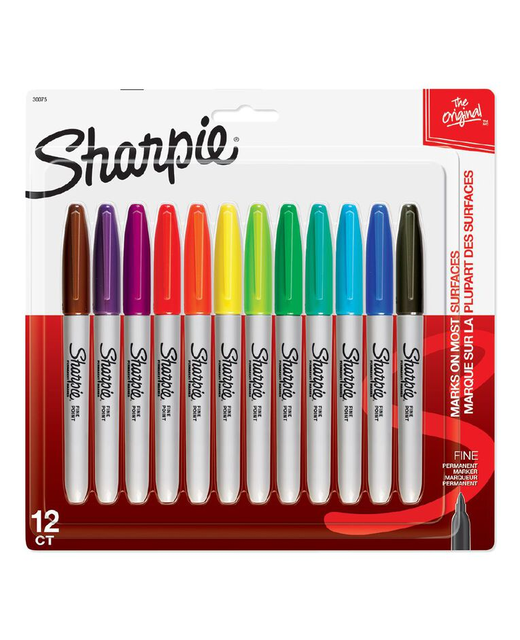 SHARPIE FINE 12 COLOUR SET CARDED