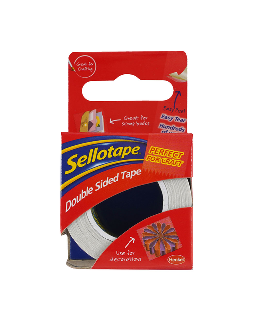 SELLOTAPE DOUBLE SIDED 15MMX5M BOXED