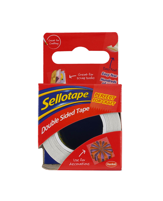 SELLOTAPE DOUBLE SIDED 15MMX5M BOXED