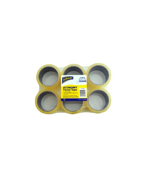 TAPE PACKAGING CLEAR ECONOMY SELLOTAPE 48MMX50M (6 PACK)