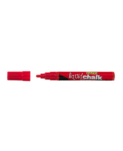 TEXTA LIQUID CHALK WET WIPE MARKER 4.5mm RED