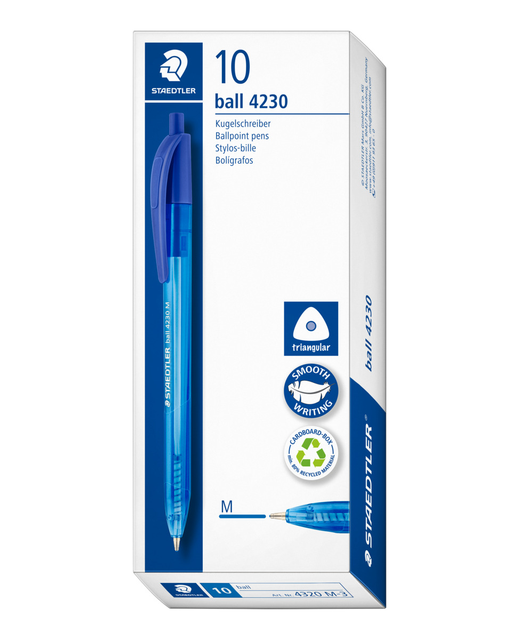 PEN STAEDTLER BALLPOINT 423 BLUE PACK OF 10