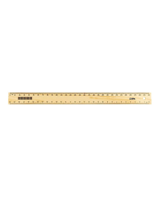 ICON RULER 30CM WOODEN