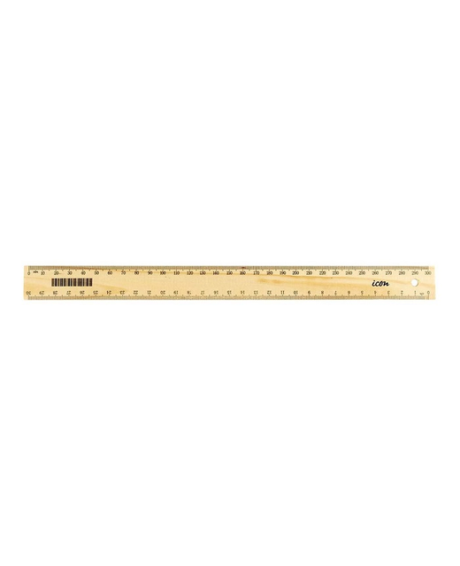 ICON RULER 30CM WOODEN