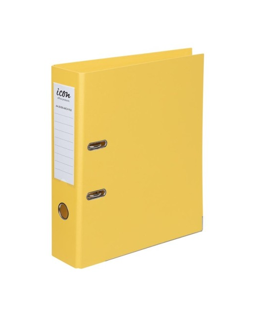 FILE ARCH LEVER A4 YELLOW ICON LINEN