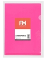 L SHAPE POCKETS FM A4 PINK PK 12