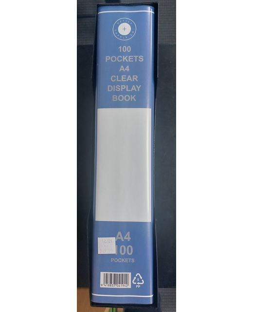 OSC DISPLAY BOOK A4 100 POCKET WITH CASE BLUE