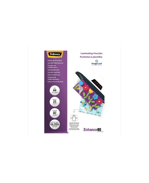 FELLOWES LAMINATING POUCHES A3 80 MICRON 25PK