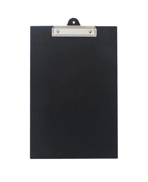 OKIN CLIPBOARD PVC SINGLE FC BLACK