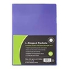 L SHAPE POCKETS OSC A4 PURPLE PACK OF 12