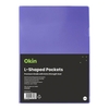 OKIN L SHAPE POCKETS A4 PURPLE PACK OF 12