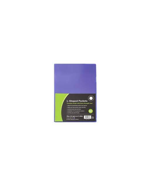 L SHAPE POCKETS OSC A4 PURPLE PACK OF 12