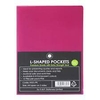 L SHAPE POCKETS OSC A4 PINK PACK OF 12