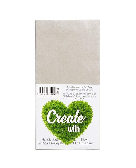 ENVELOPES DLE METTALIC SLATE 25PK